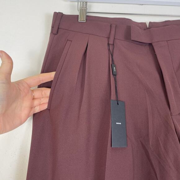 Sene Men’s Soho FlexTech Pants in Maroon Stretch 34x30 - Picture 3 of 6